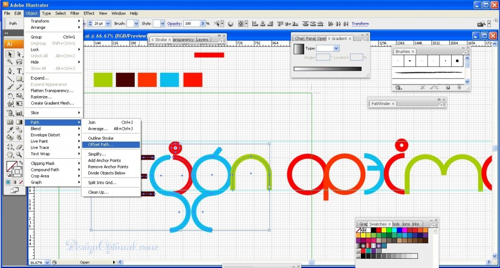 6.Create a Cool and Colorful Logo in Adobe Illustrator Steps - 8.1