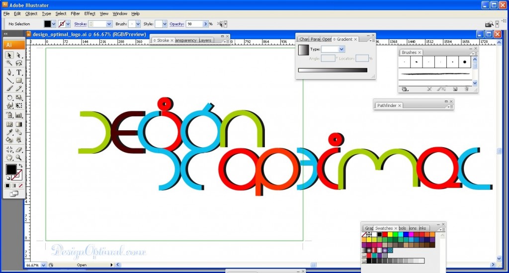 6.Create a Cool and Colorful Logo in Adobe Illustrator Steps - 9.1