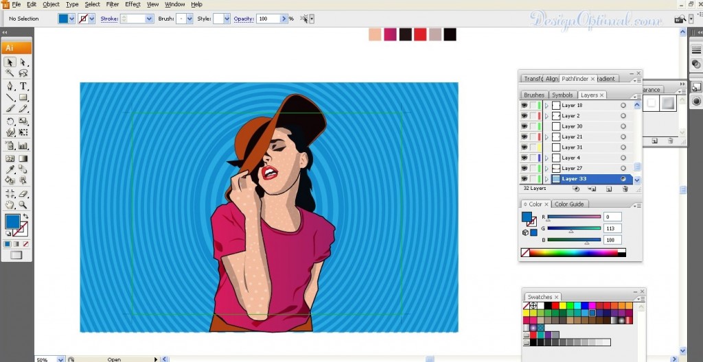 Create a Cool Pop Art poster using Adobe Illustrator steps - 9.1