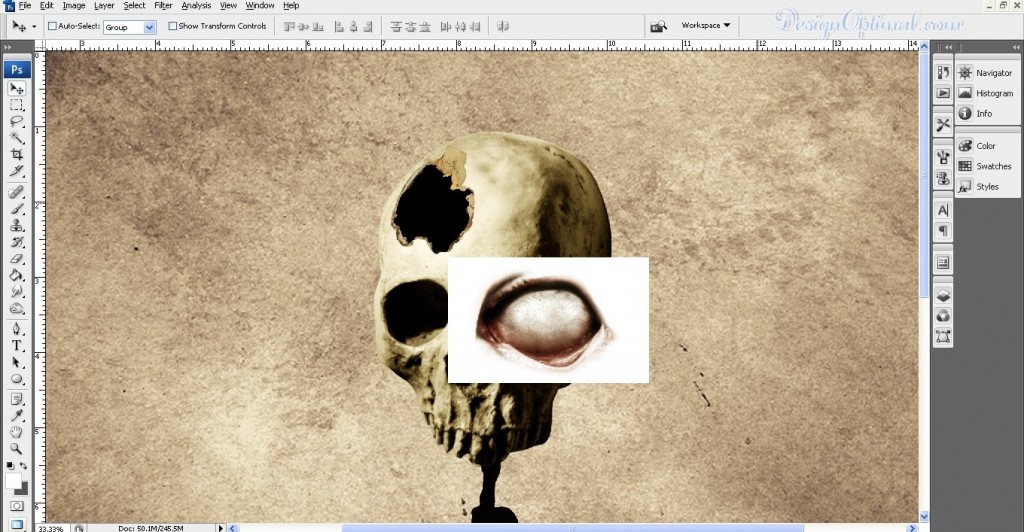 Adding eyeball (click to zoom image)