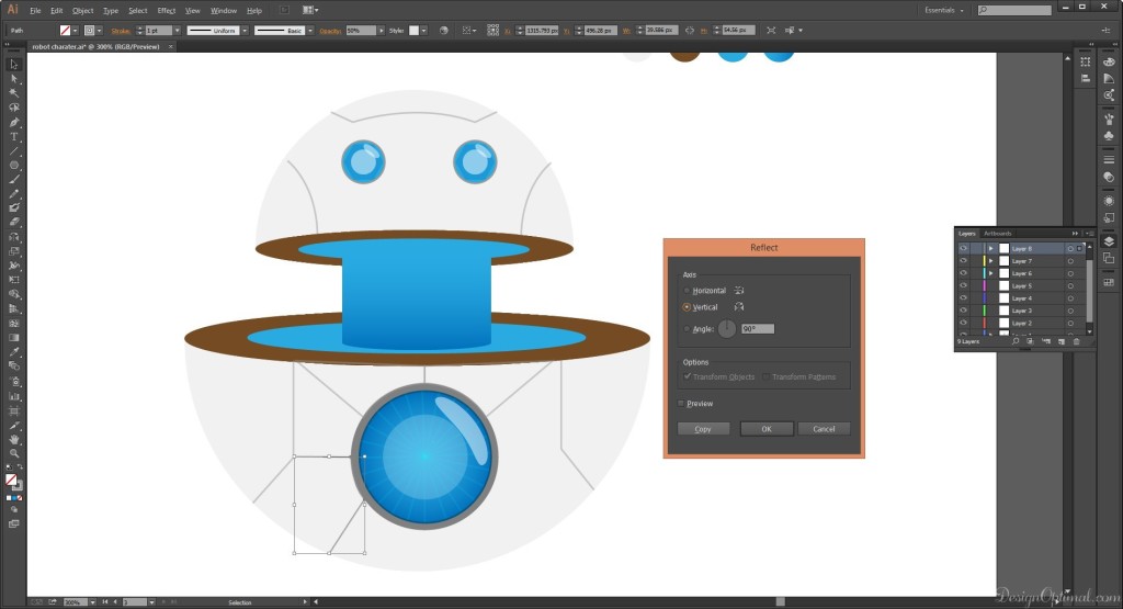 Strokes on the robot body area 07