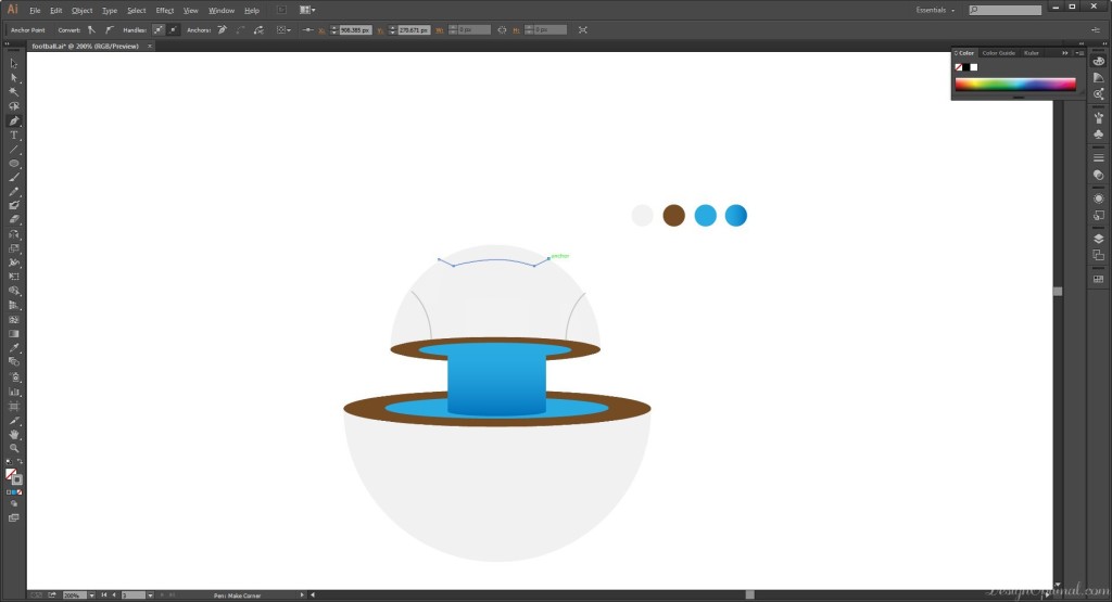  creating the joint parts of the robot using the 1px stroke 03