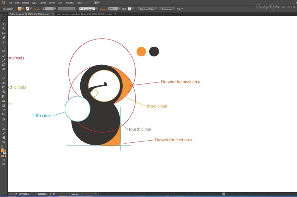  drawing the feet area 2