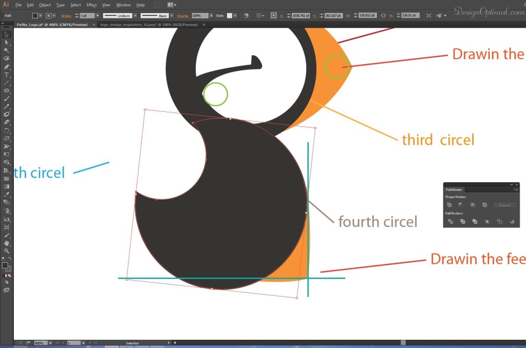 repositioning the bottom circle and feet area 1