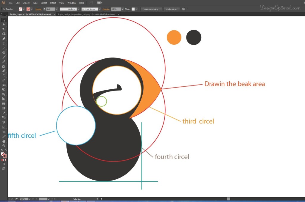  drawing the beak area 1