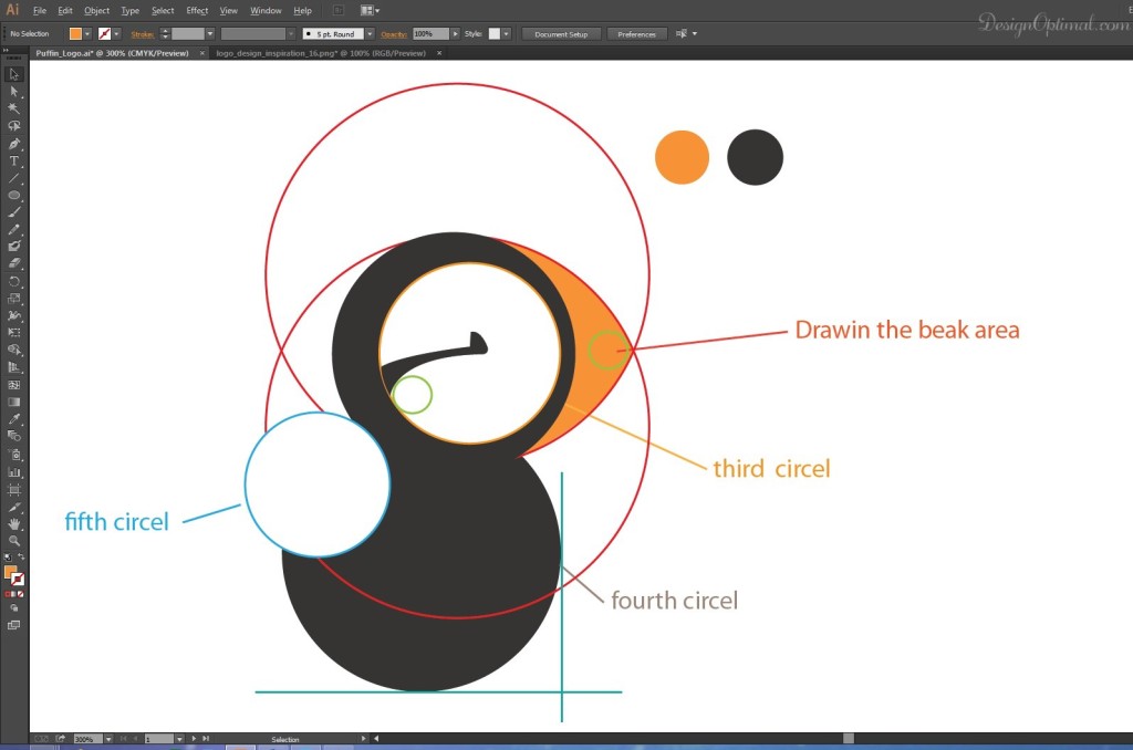  drawing the beak area 2