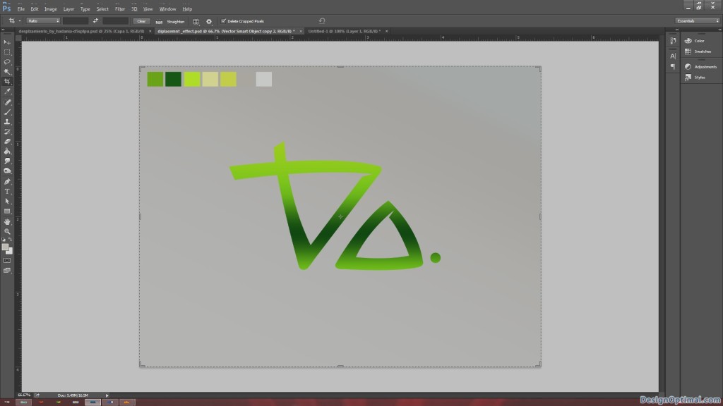 4.4 Adding the gradient to the DO logo